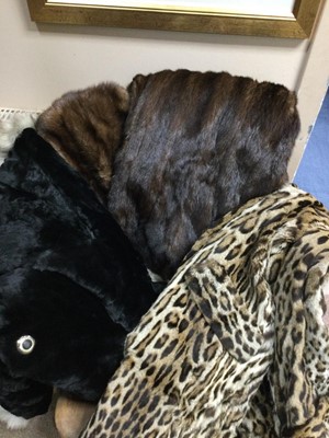 Lot 198 - A LOT OF FUR COATS AND THREE FUR STOLES