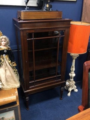 Lot 268 - AN EDWARDIAN MAHOGANY DISPLAY CABINET