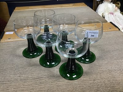 Lot 266 - A SET OF TWELVE DUTCH WINE GLASSES