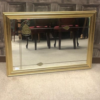 Lot 292 - A RENNIE MACKINTOSH STYLE WALL MIRROR