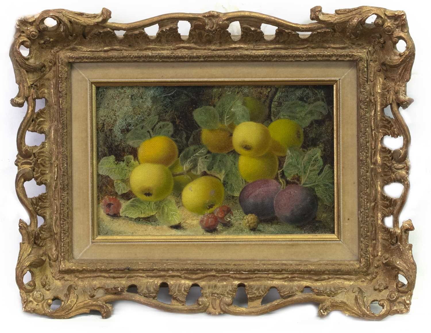 Lot 11 - FRUIT STUDY, AN OIL BY OLIVER CLARE