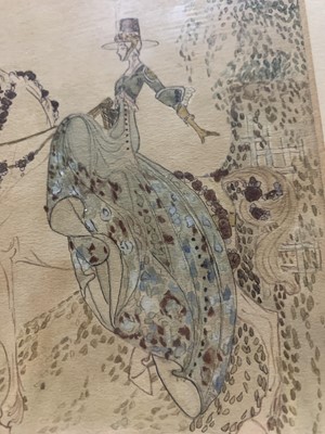 Lot 7 - THE TROT, A MIXED MEDIA ATTRIBUTED TO JESSIE MARION KING