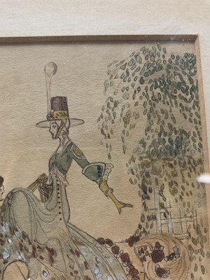 Lot 7 - THE TROT, A MIXED MEDIA ATTRIBUTED TO JESSIE MARION KING