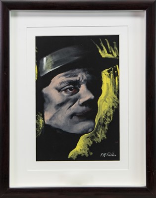 Lot 846 - DARK PROFILE, AN OIL AND PASTEL BY FRANK MCFADDEN