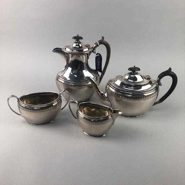 Lot 31 - A SILVER PLATED TEA SERVICE