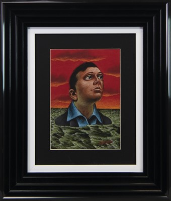 Lot 785 - THOUGHTS AT SEA, A PASTEL BY GRAHAM MCKEAN
