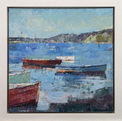 Lot 855 - A CALM DAY AT BOLANT, AN OIL BY SALLY ANNE FITTER