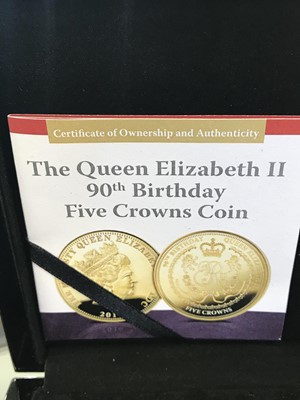Lot 51 - A COLLECTION OF GOLD PLATED COMMEMORATIVE COINS