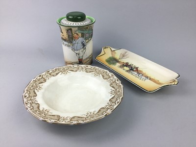 Lot 174 - AN ADDERLEY SOUP TERRINE AND COVER ALONG WITH OTHER ADDERLEY DINNER WARE AND DOULTON PLATES
