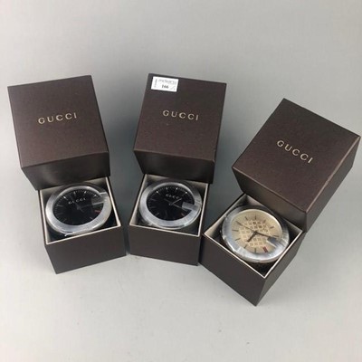 Lot 166 - A LOT OF THREE GUCCI CLOCKS