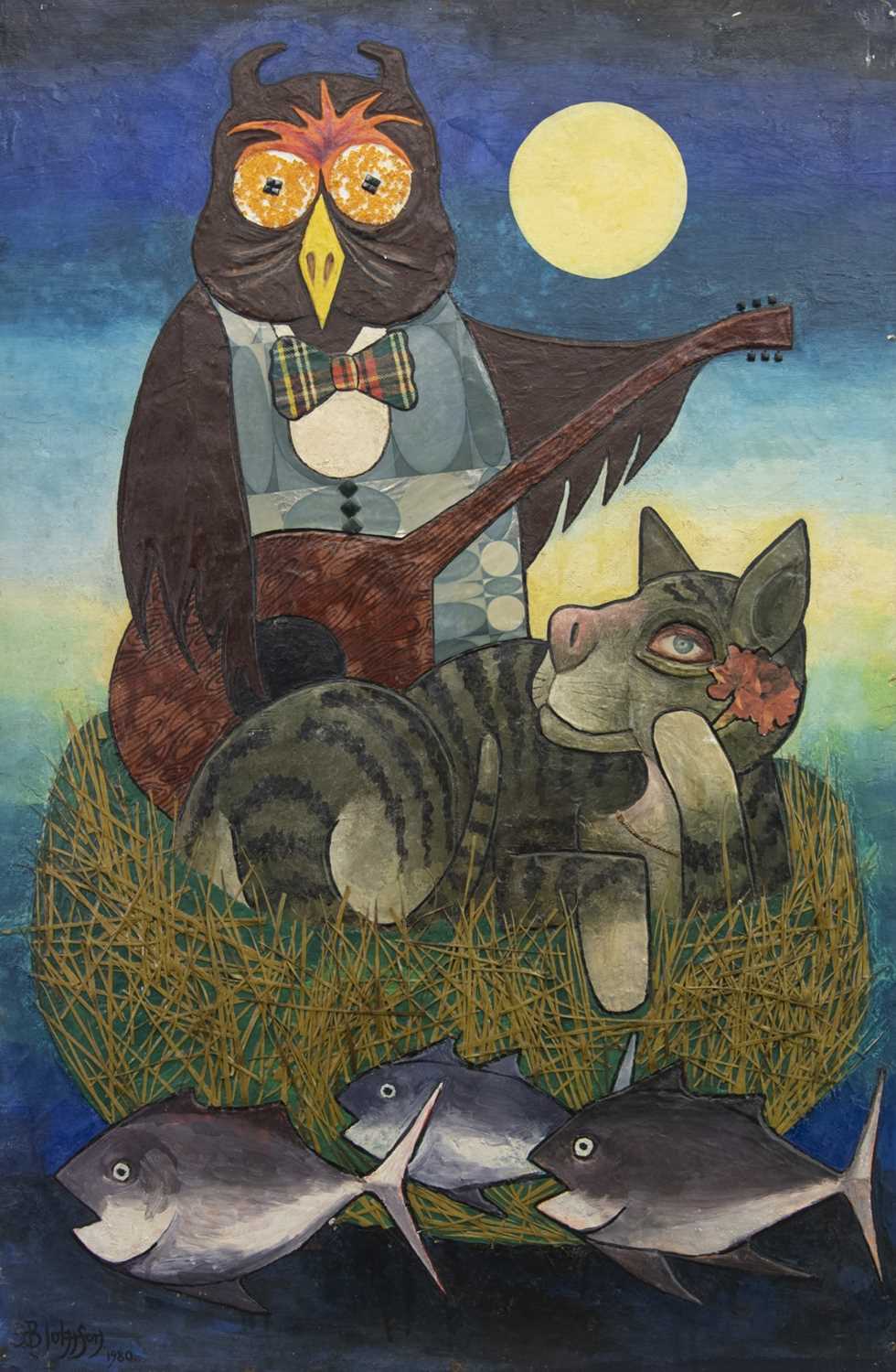 Lot 207 - THE SERENADE, A MIXED MEDIA COLLAGE BY STEWART BOWMAN JOHNSON