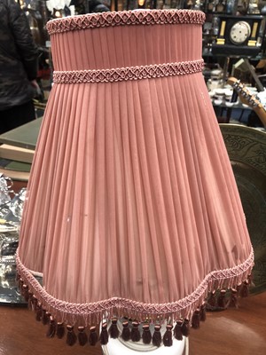 Lot 160 - A COALPORT MING ROSE TABLE LAMP AND OTHER CERAMICS