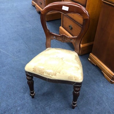 Lot 341 - A CHILD'S BALLON BACK CHAIR, PIANO STOOL AND A SMALL DRUM TABLE