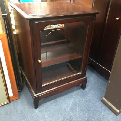 Lot 336 - A MAHOGANY STEREO CABINET