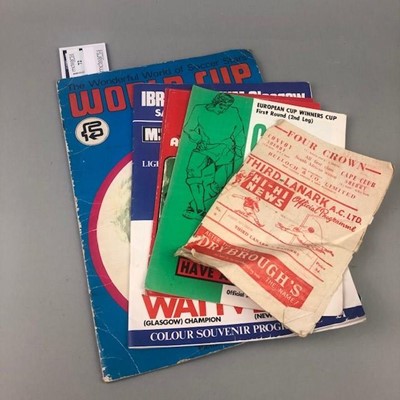 Lot 72 - A WORLD CUP 1974 STICKER ALBUM AND VARIOUS SPORTING PROGRAMMES
