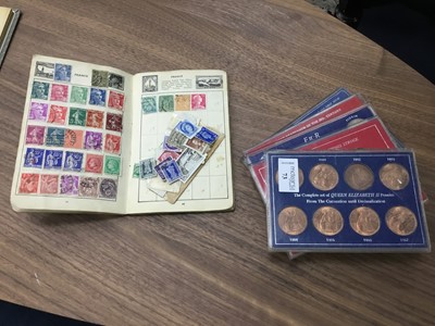 Lot 73 - A LOT OF STAMPS AND COINS