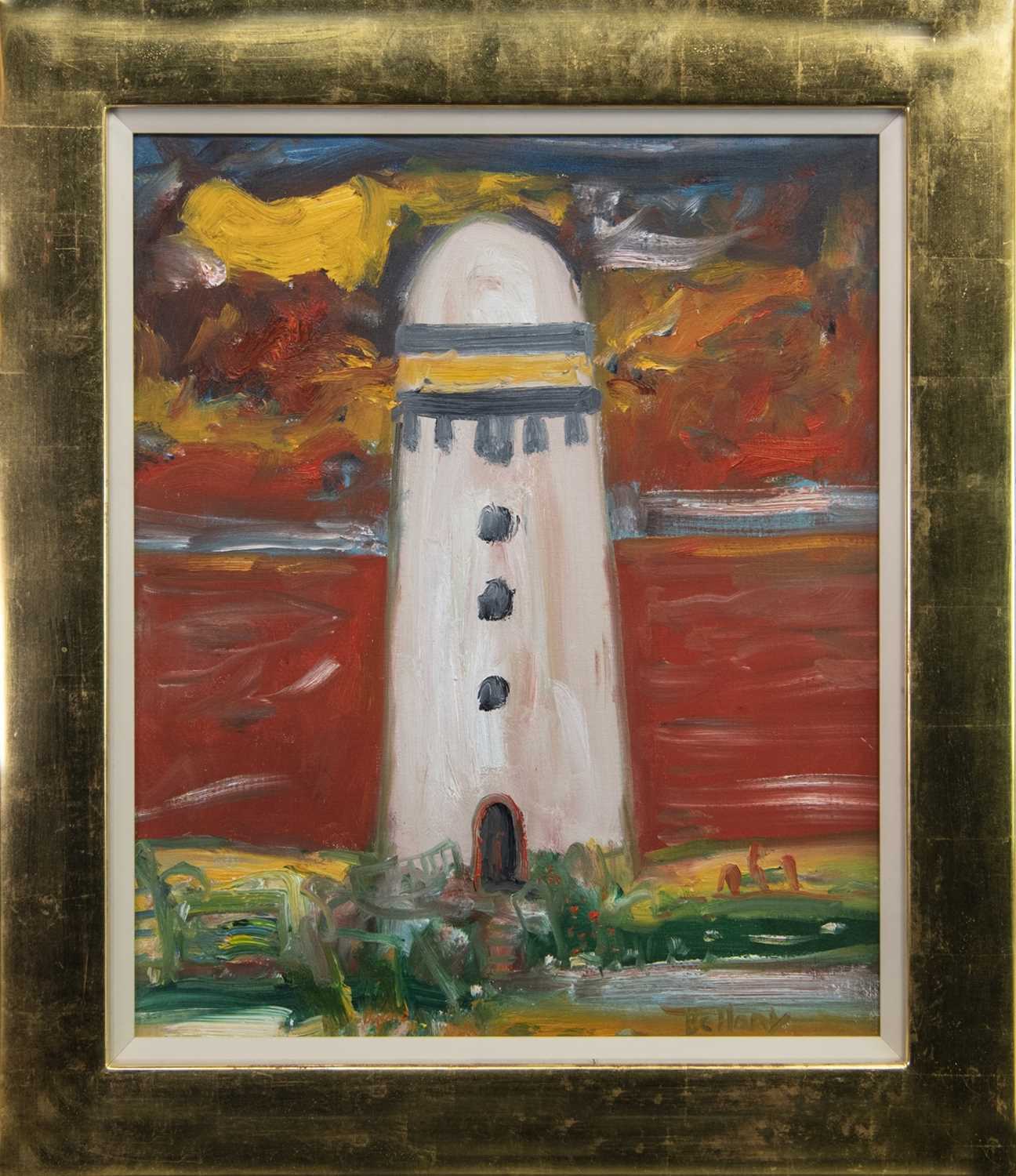 Lot 213 - TO THE LIGHTHOUSE, AN OIL BY JOHN BELLANY