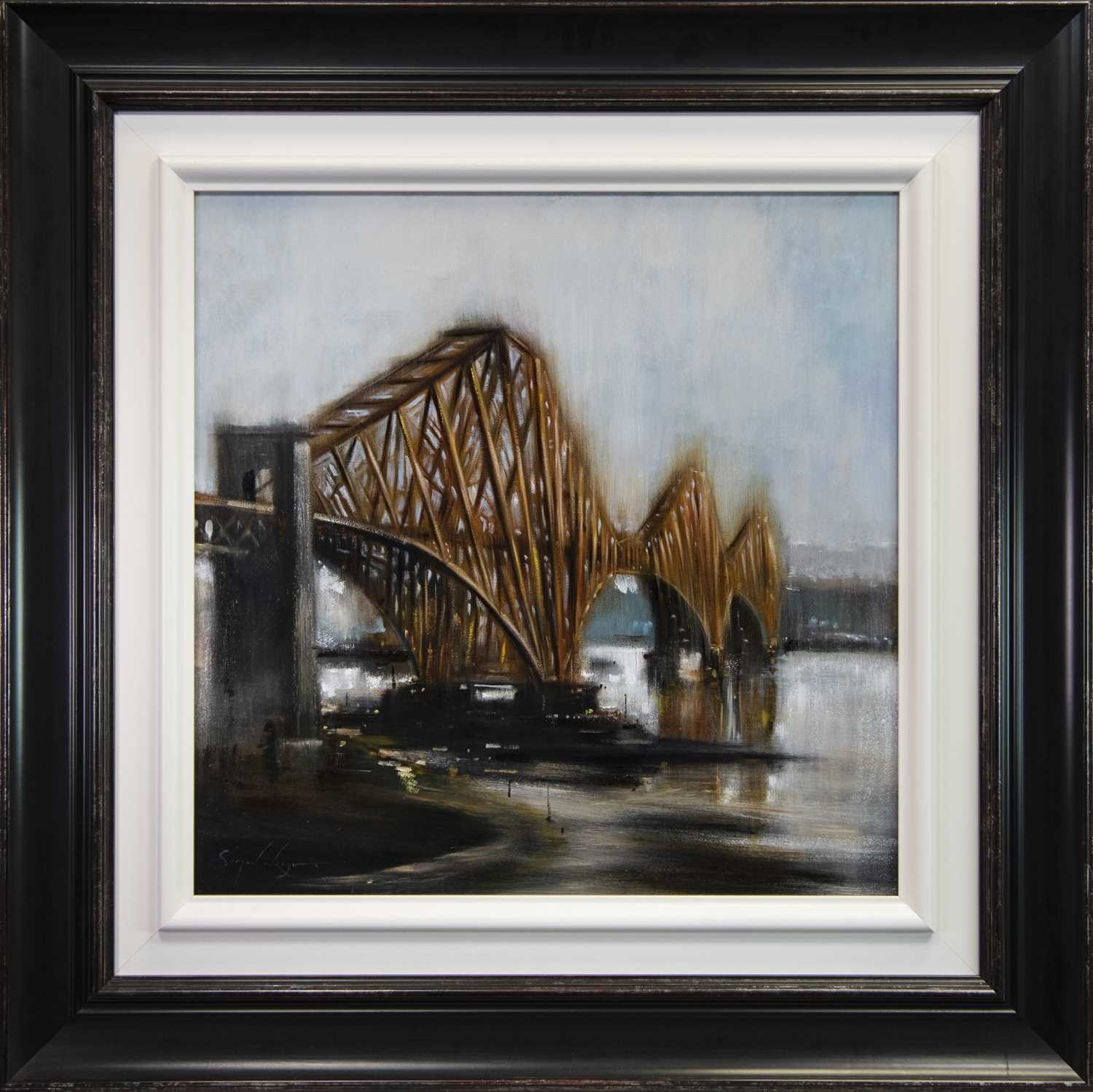 Lot 118 - PRIDE OF THE FORTH, AN OIL BY SIMON WRIGHT