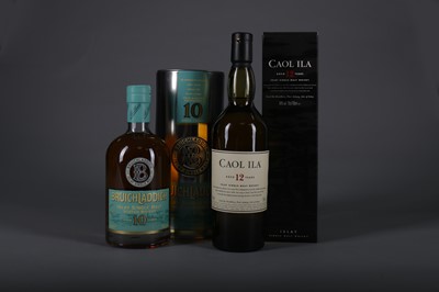 Lot 1496 - BRUICHLADDICH AGED 10 YEARS AND CAOL ILA AGED 12 YEARS