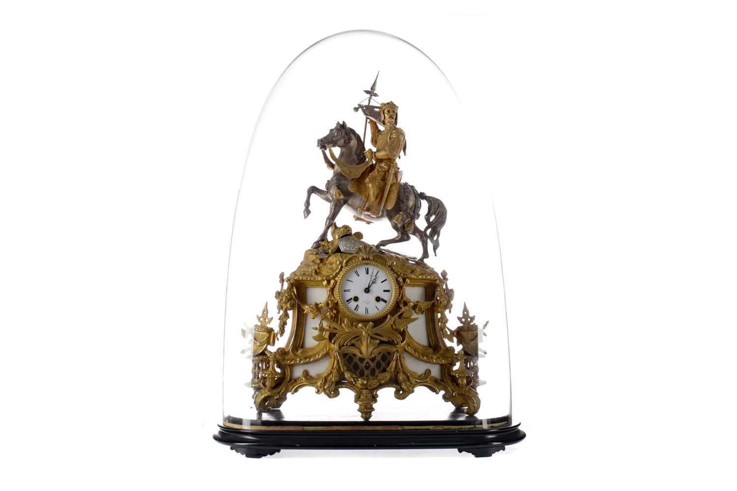 Lot 1701 - AN IMPRESSIVE LATE 19TH CENTURY FRENCH FIGURAL MANTEL CLOCK