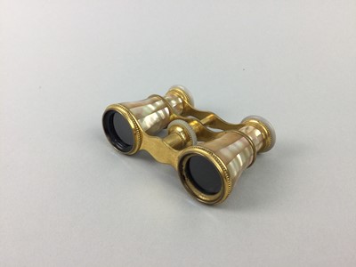 Lot 304 - A PAIR OF STEREOPRISM BINOCULARS BY ROSS OF LONDON AND A PAIR OF OPERA GLASSES