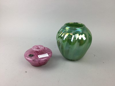 Lot 312 - A LOT OF TWO GLASS VASES