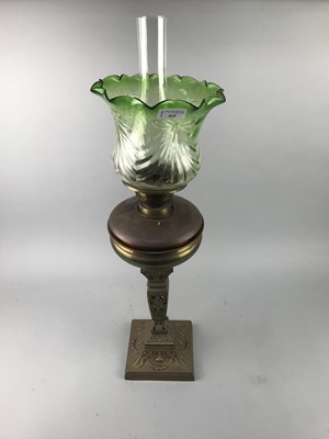 Lot 415 - A VICTORIAN BRASS OIL LAMP