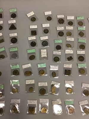Lot 1628 - A COLLECTION OF COLLIERY TOKENS
