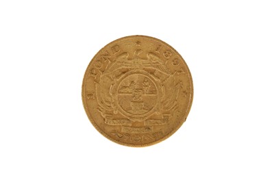 Lot 123 - A SOUTH AFRICAN GOLD ONE POND COIN DATED 1897