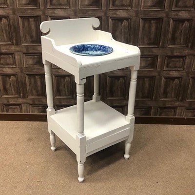 Lot 428 - A WHITE PAINTED WASHSTAND