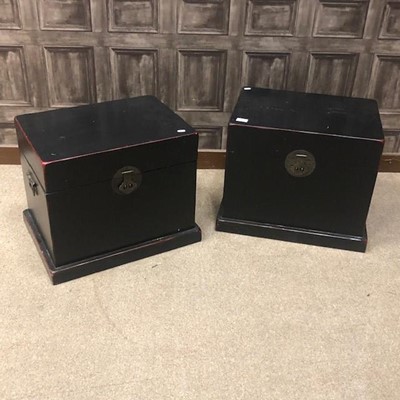 Lot 439 - A PAIR OF CHINESE STORAGE BOXES