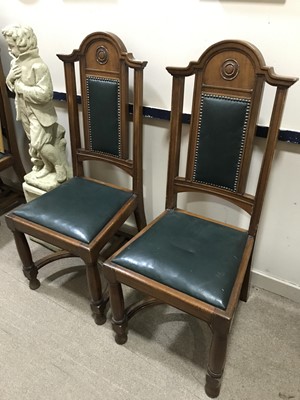 Lot 454 - A SET OF SEVEN EARLY 20TH CENTURY MAHOGANY DINING CHAIRS