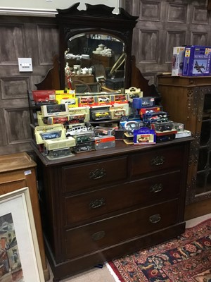 Lot 540 - A LATE VICTORIAN WALNUT DRESSING CHEST