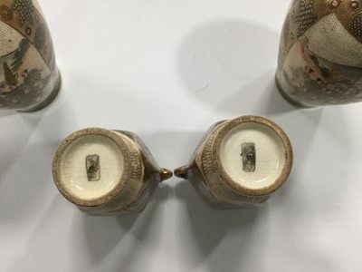 Lot 709 - A LOT OF TWO PAIRS OF JAPANESE SATSUMA VASES