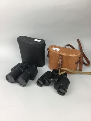 Lot 580 - A LOT OF TWO PAIRS OF BINOCULARS