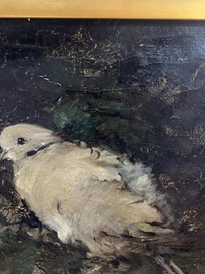Lot 27 - PERCHED BIRD, A SCOTTISH OIL