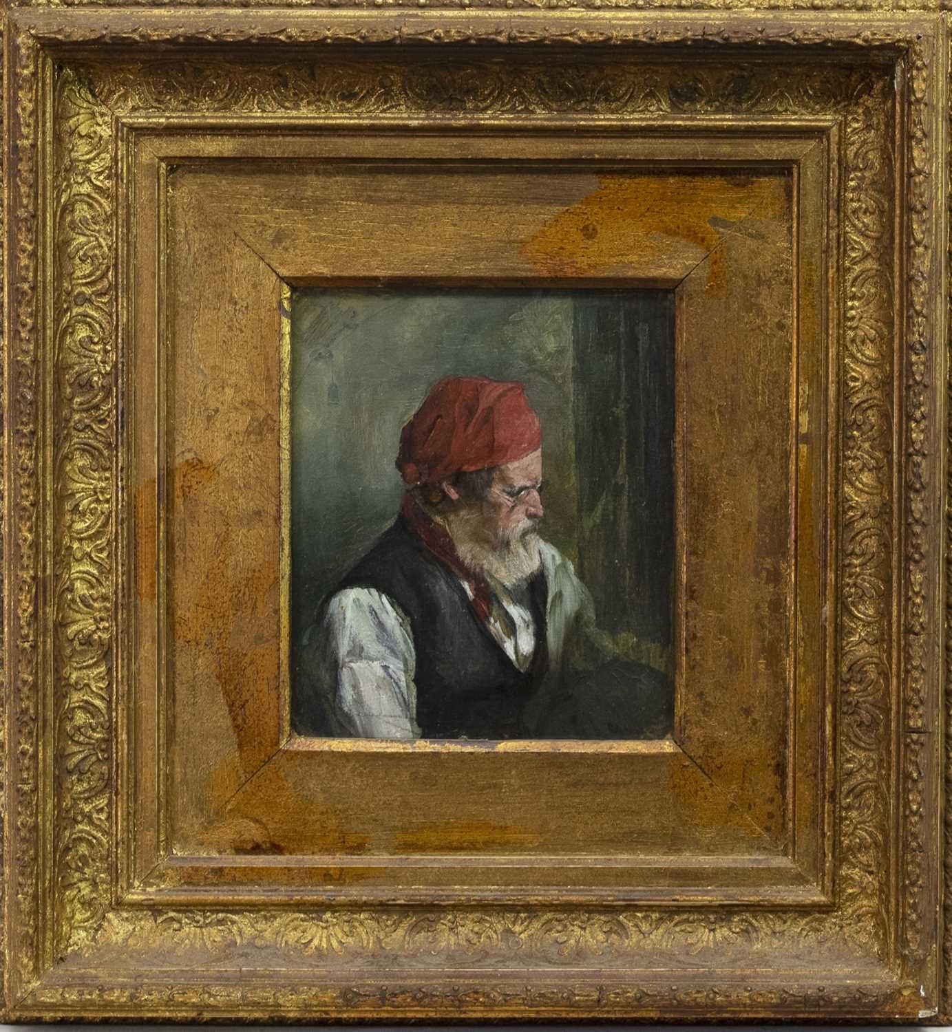 Lot 64 - 19TH CENTURY OIL STUDY OF A MAN