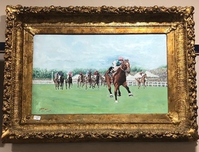 Lot 555 - FRANKEL AT ROYAL ASCOT, AN OIL ON CANVAS BY W.D.S CHALMERS AND OTHERS