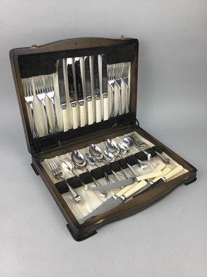 Lot 644 - A LOT OF TWO SUITES OF PLATED CUTLERY