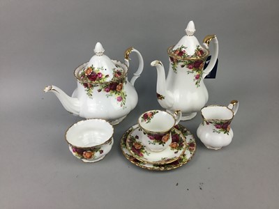 Lot 643 - A ROYAL ALBERT OLD COUNTRY ROSES TEA AND COFFEE SERVICE AND ANOTHER TEA SERVICE