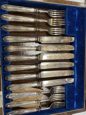Lot 515 - TWO CASE SETS OF FRUIT KNIVES AND FORKS