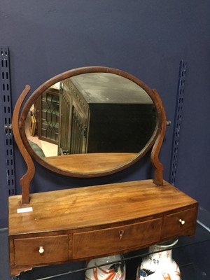 Lot 595 - A 19TH CENTURY MAHOGANY DRESSING MIRROR