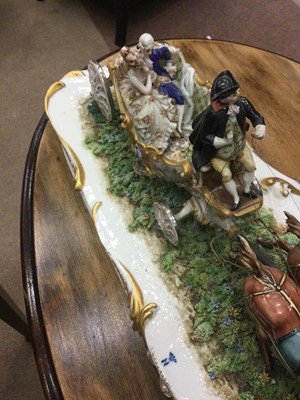 Lot 605 - A CAPO DI MONTE FIGURE GROUP