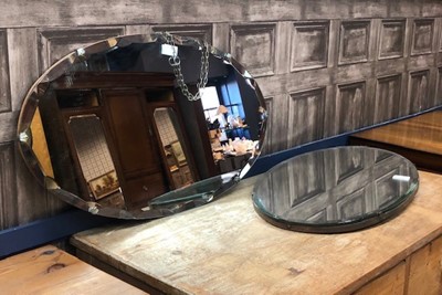 Lot 658 - A LOT OF TWO OVAL WALL MIRRORS