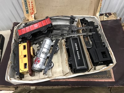 Lot 659 - A MARX MECHANICAL TRAIN SET ALONG WITH ANOTHER