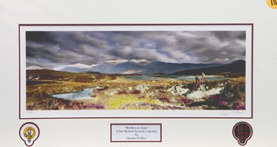 Lot 143 - LOCH SCENE, A PRINT BY GRAEME WALLACE AND SEVEN OTHERS