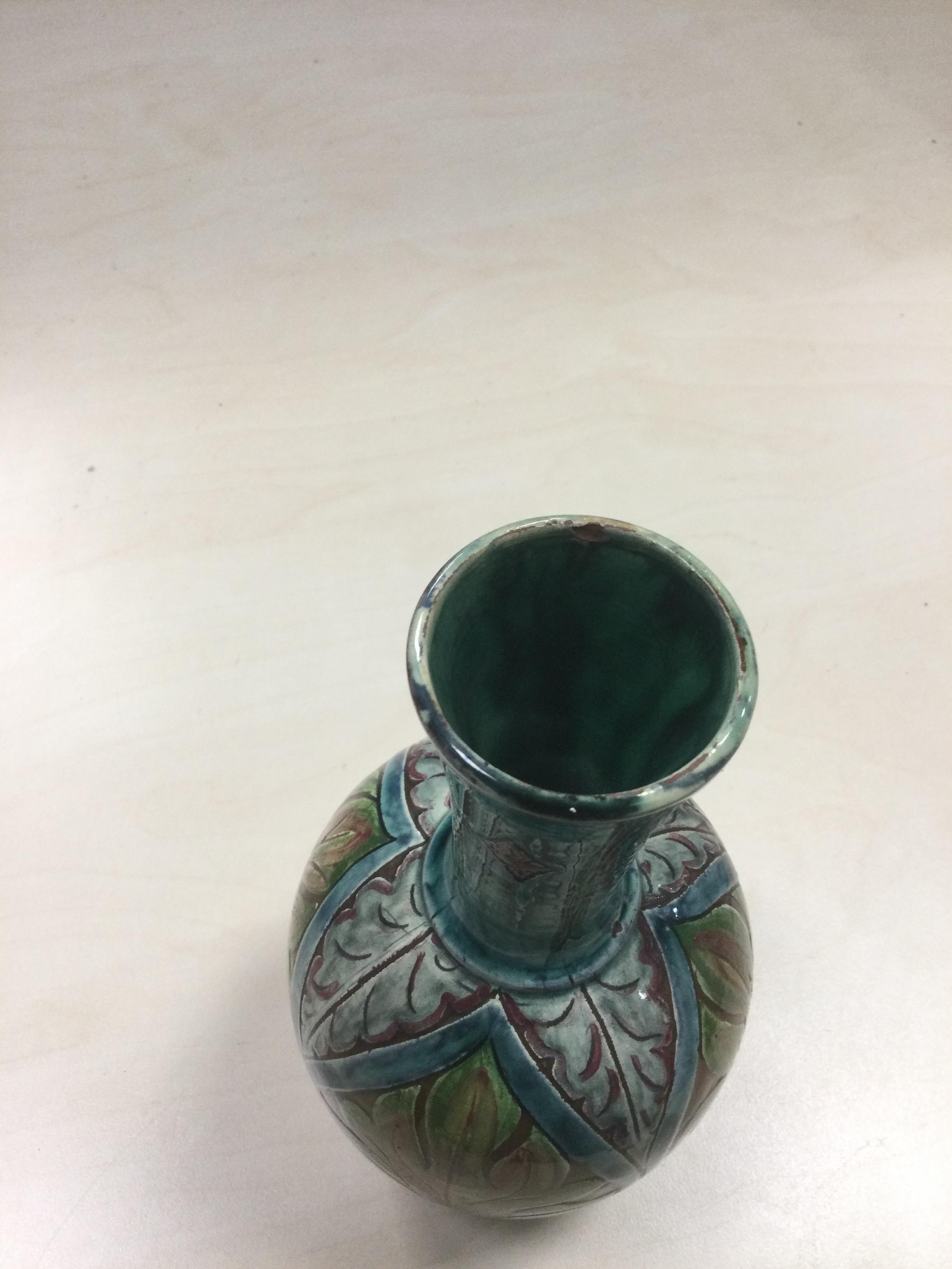 Lot 1084 - A DELLA ROBBIA POTTERY VASE