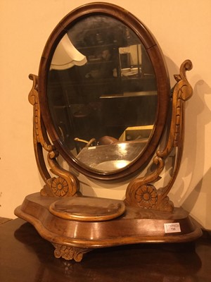 Lot 735 - A VICTORIAN DRESSING MIRROR