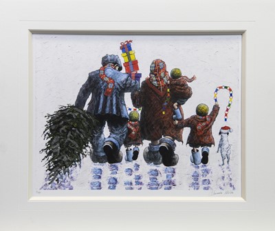 Lot 19 - IT'S CHRISTMAS TIME, A GICLEE PRINT BY ALEXANDER MILLAR