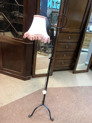 Lot 755 - A MODERN STANDARD LAMP AND TWO TABLE LAMPS